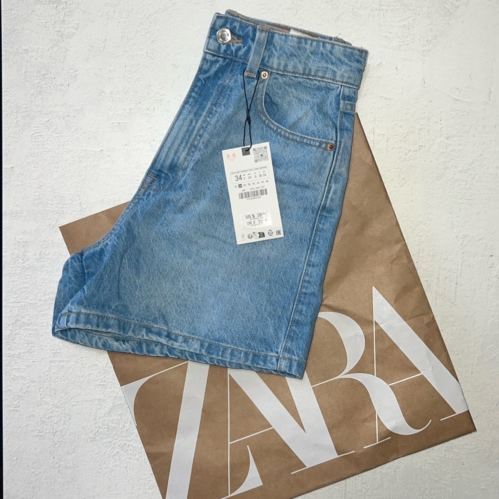 Z1975 HIGH-WAISTED MOM FIT SHORTS | ZARA VIRAL TIKTOK SHORTS